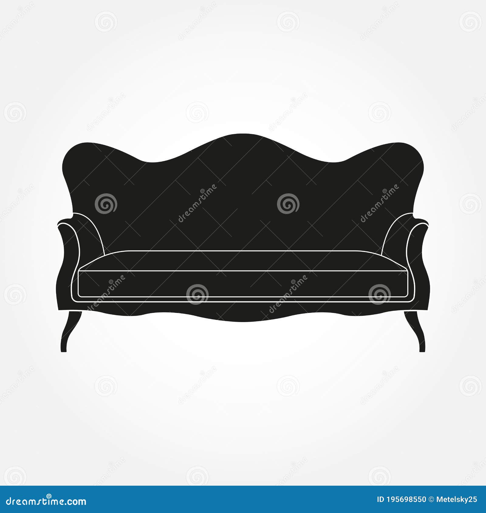 sofa icon. vintage or retro sofa. furniture icon.  